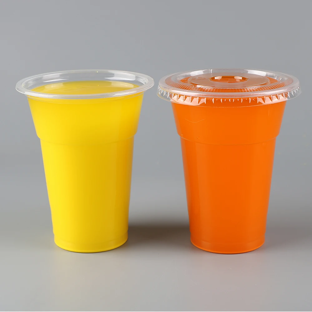 400ml 400P Disposable Clear Transparent PP Plastic Cup 14oz Single Wall Style for Bubble Boba Milk Tea Coffee 2000pcs per Carton