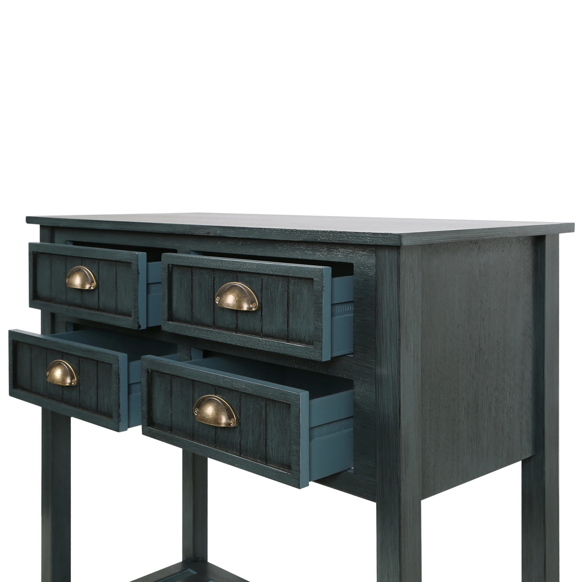 Entry Mudroom Furniture Vintage Nordic Style Multi Space Storage Cabinet Console Table
