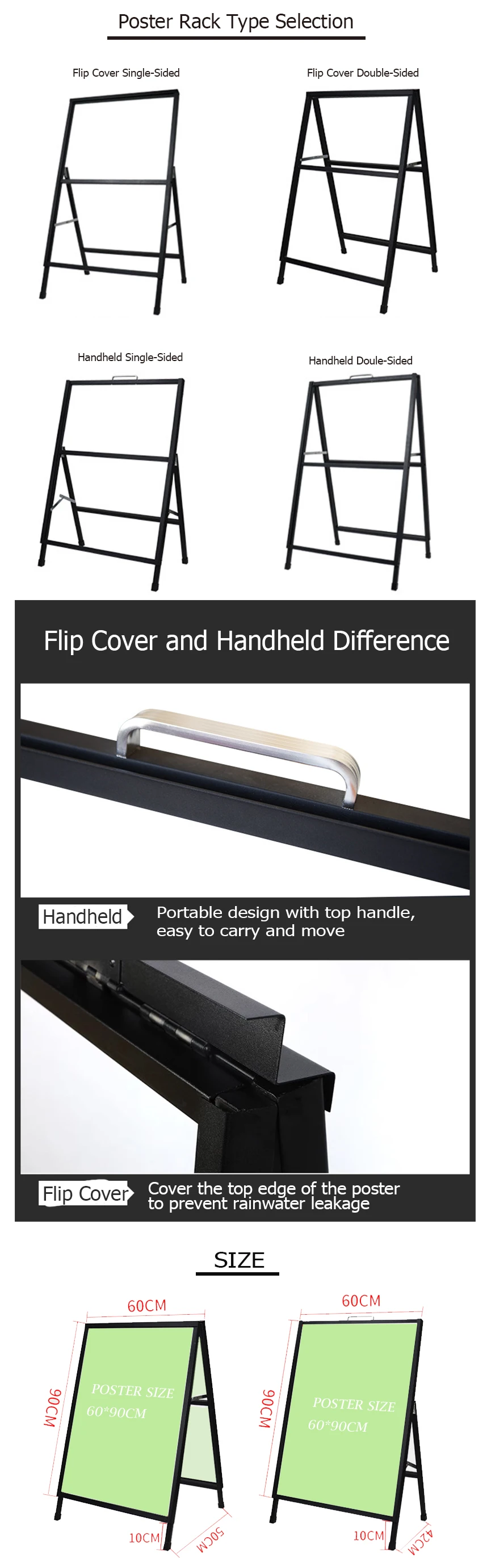 Double Side A Frame Sign Stand  Advertising Custom A Frame Sign A Frame Outdoor Sign