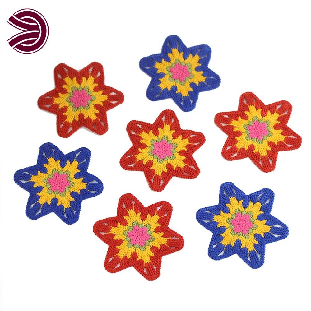 Crochet Embroidery Ornaments Knitted Patches DIY Handmade Decorations T-Shirt Sweater Clothing Diy Garment Crochet Accessories