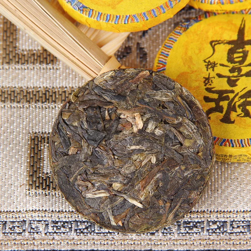 Wholesale Lotus Leaf Puer Tea Fermented Small Cakes Good Taste Chinese Mini Cake for Sale
