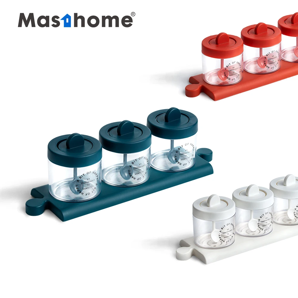 Masthome новый пластиковый органайзер для хранения соли и перца, банка для специй, коробка для приправ