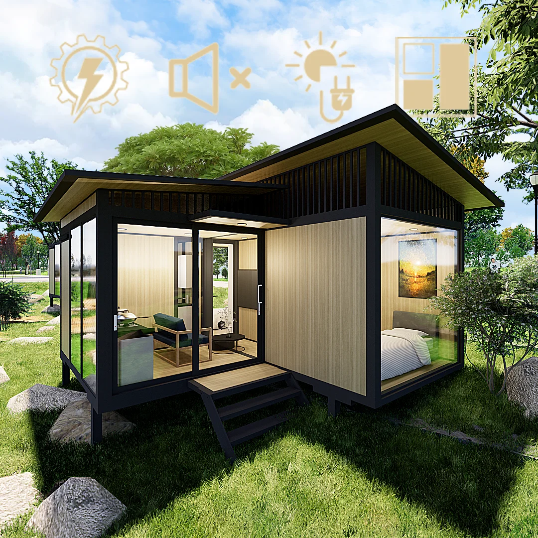 Customized aluminum OEM prefab mobile house villa luxury prefabricated house with factory price