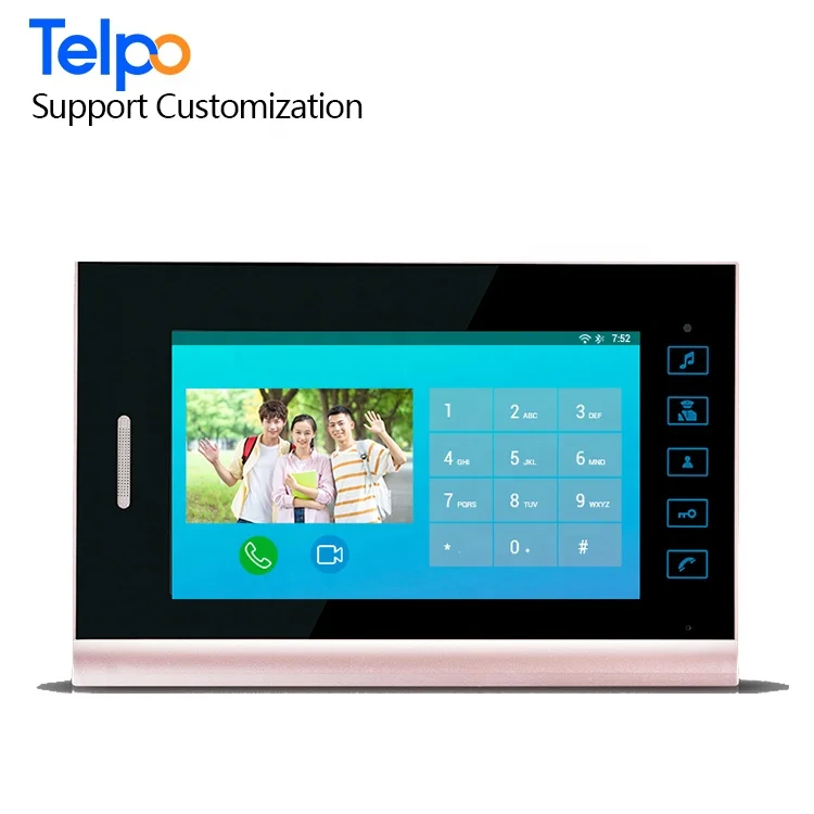 Китайский производитель, горячая Распродажа, 4 проводных видеодомофона, настенная система внутренней связи для 6 квартирных зданий