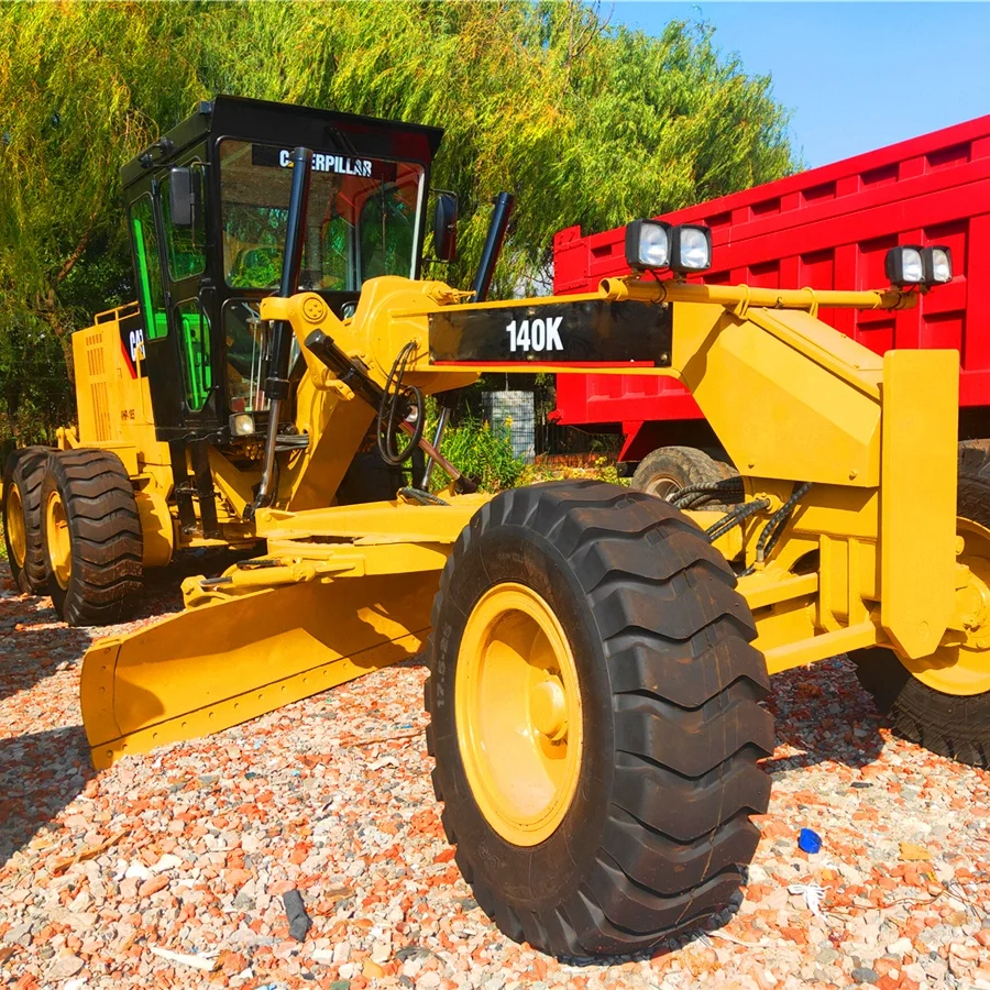  Used Caterpillar 140 K Motor Grader Construction Machinery CAT Road Equipment Good Condition Grading Blading