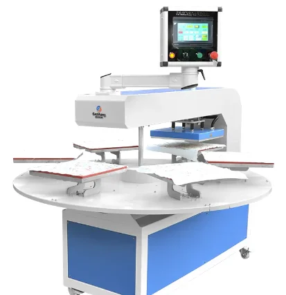 2024 New Best Selling Full Automatic Rotating Carousel 6 Platens Heat Transfer Machine For T Shirt robotic 6 station heat press