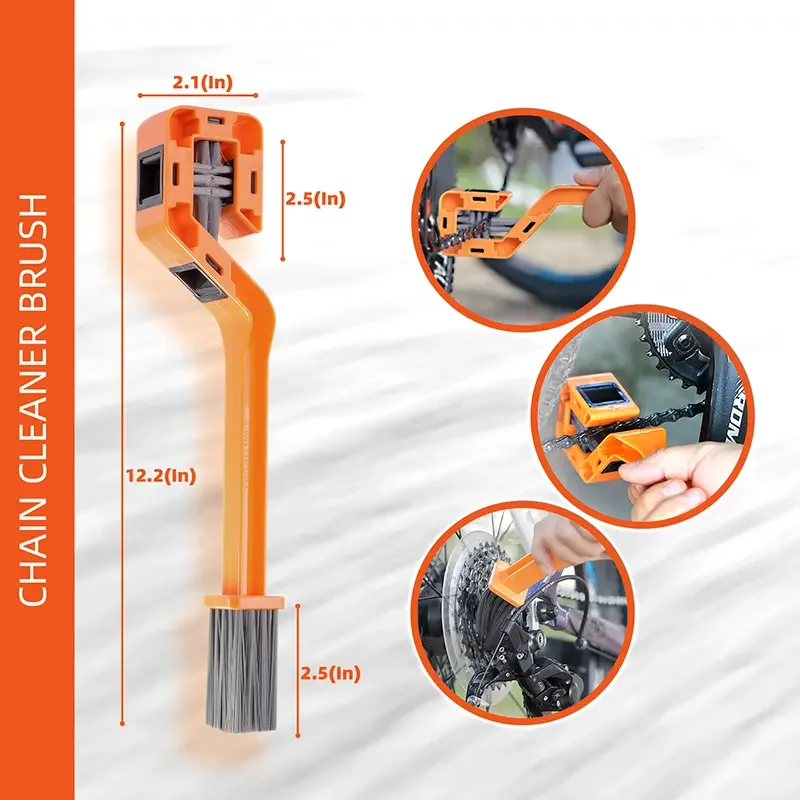 High quality plastic Bicycle Chain Clean Brush Motorcycle Chain Cleaning Brushes Quick Washing Kit Bikes Maintenance Tools