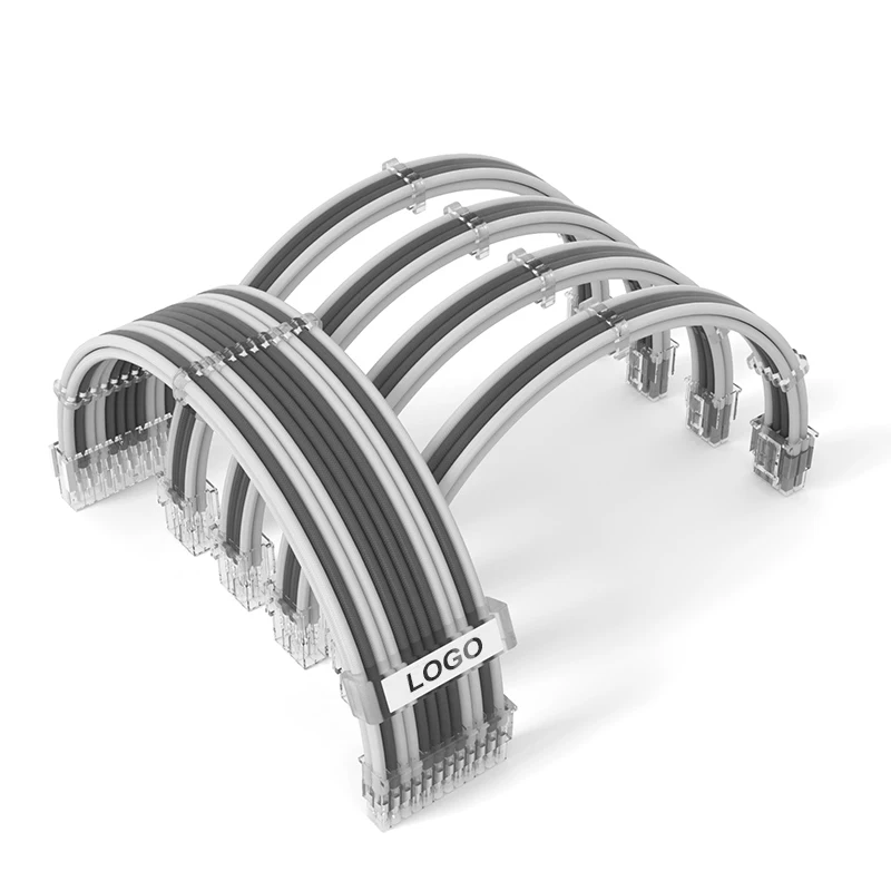 Extension Cords Psu Cable Sleeve Power Supply Cable Psu Cpu Rtx ATX Kit Pc Extension Cord Sleeved