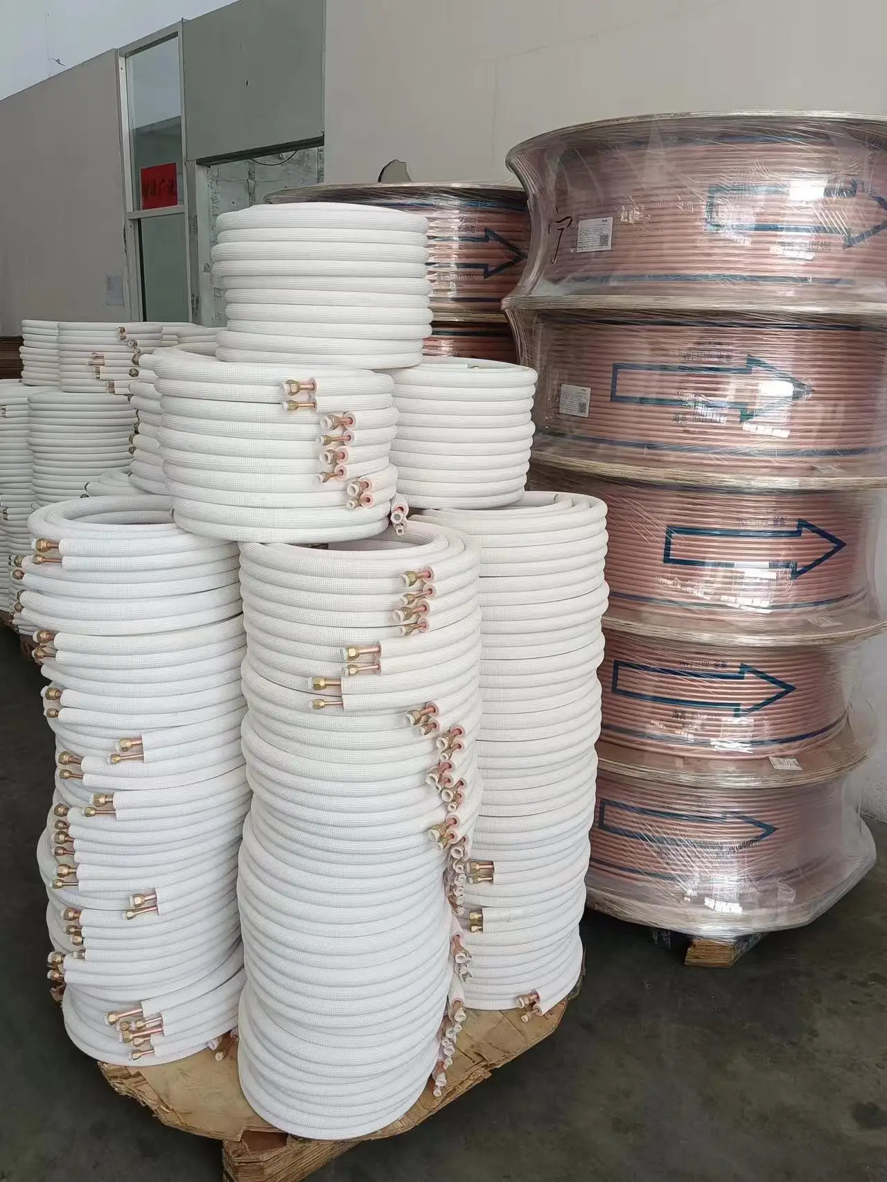 3/8 Pure Copper pipes for Plumbing automobile copper tubes roll producer copper tube refrigeration