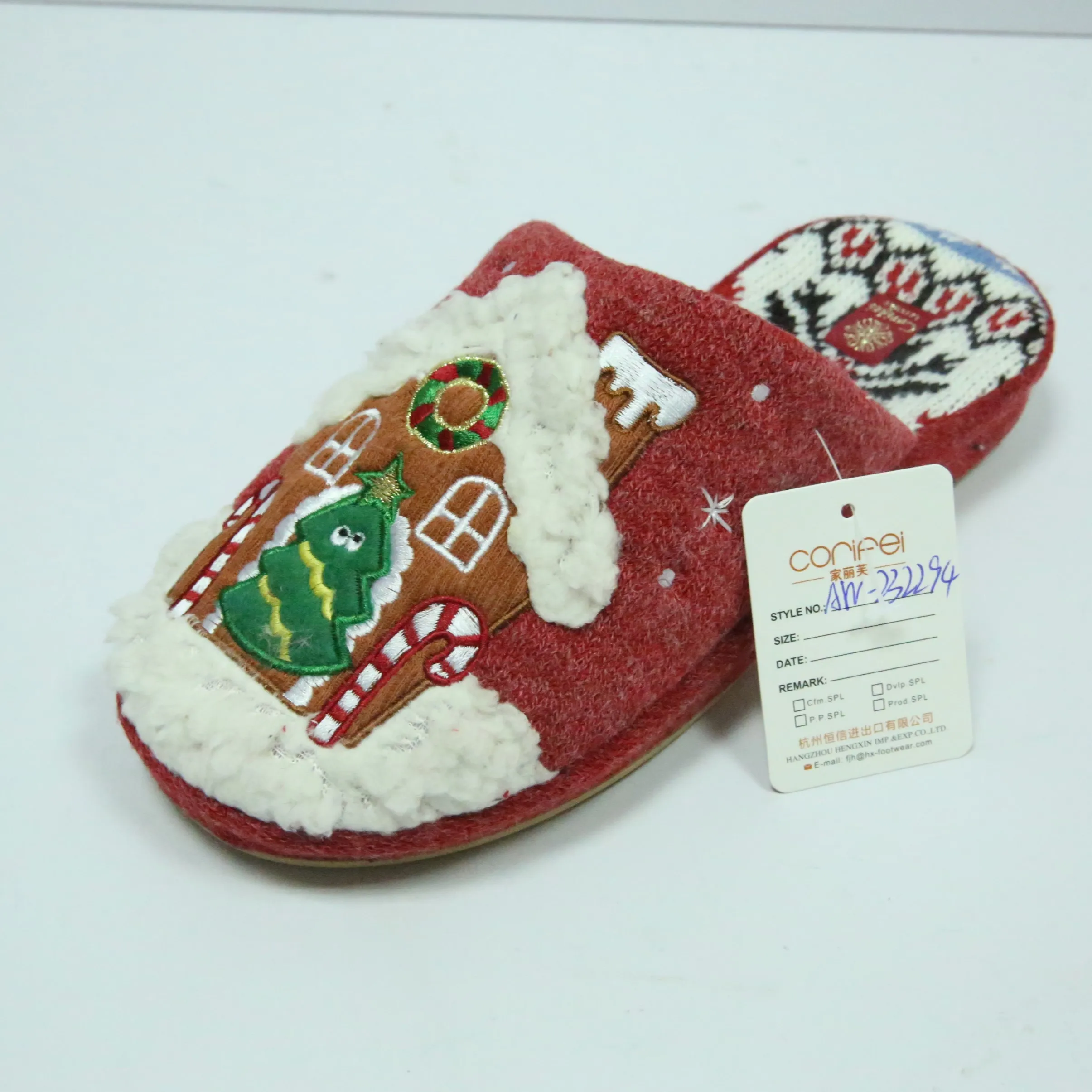 CORIFEI Christmas Soft Plush Furry Cozy winter fluffy slippers for women flat