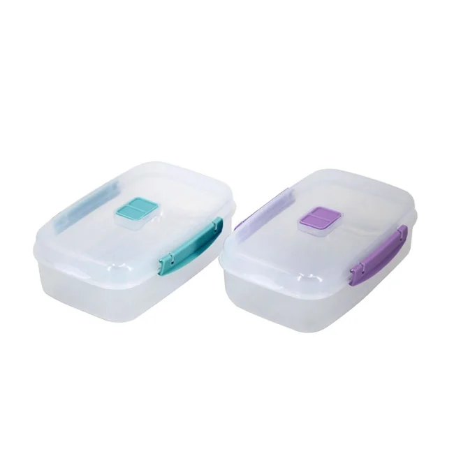 Leak-Proof New Arrival Push Top Rectangle High Quality Lunch Box Supplies For Kids Meal Prep Food Container Plastic Bpa Free