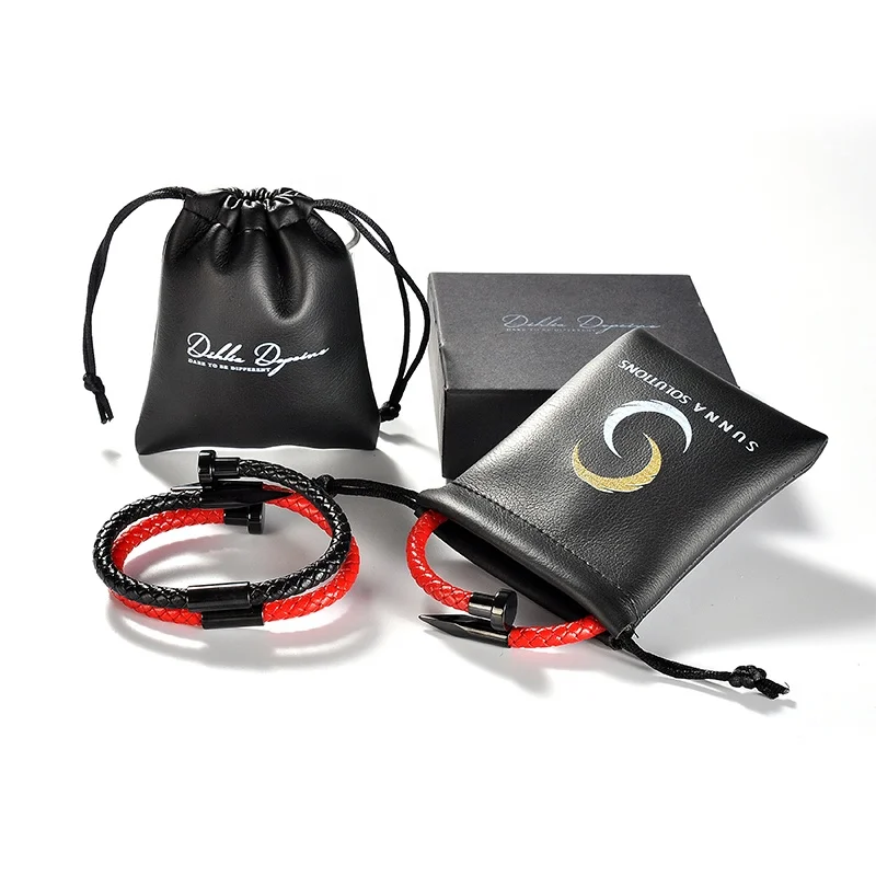 F183 fashion  bullet leather bracelet Leather rope hand-woven bracelets with magnetic buckle multi-color optional for men