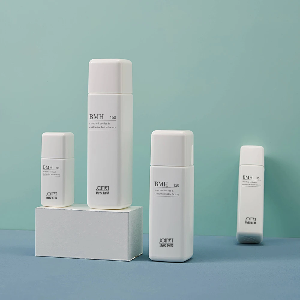 square packaging skincare 30ml 50ml 150ml 4oz 120ml cosmetic skincare packaging plastic skin toner bottle