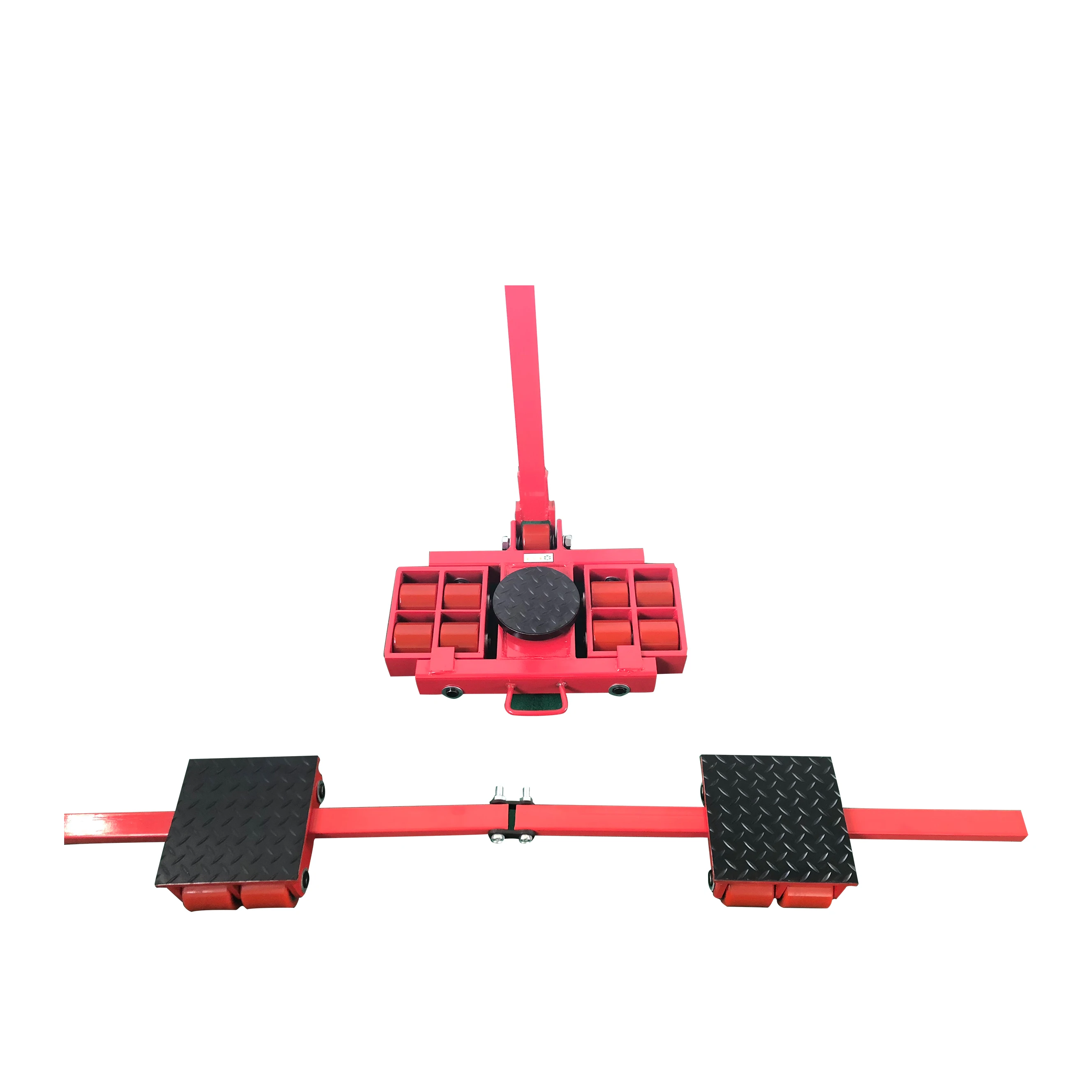 XY series heavy load special 4ton combined machine container moving tank dolly with PU wheels steel wheels