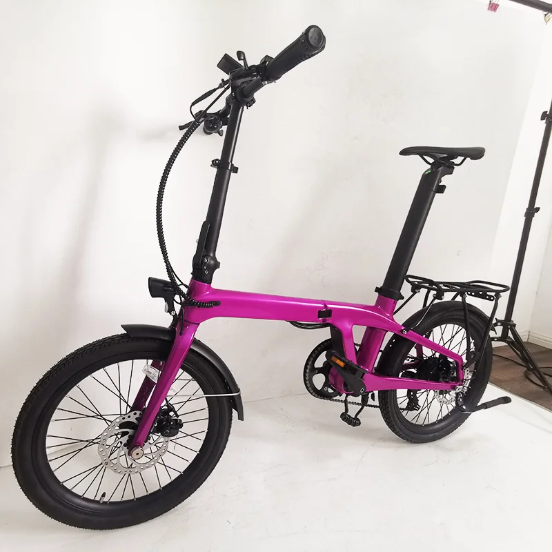 Anlochi 20inch Folding Carbon Fiber Electric Bike 36V mini 250W Carbon E Bike for adult