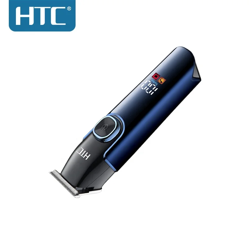 HTC AT-588 professional Black diamond concept barber hair clipper high speed men hair trimmer