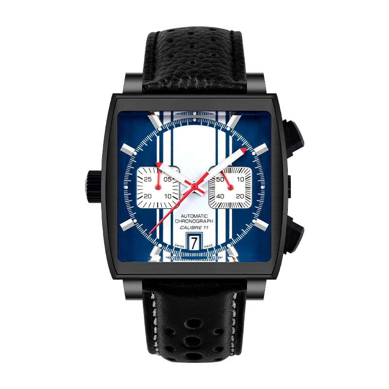 Astronomia Celestial SeriesTourbillon Watch Men Waterproof Quartz Mechanical Wrist Watches For Men 30m Waterproof Blue Strap