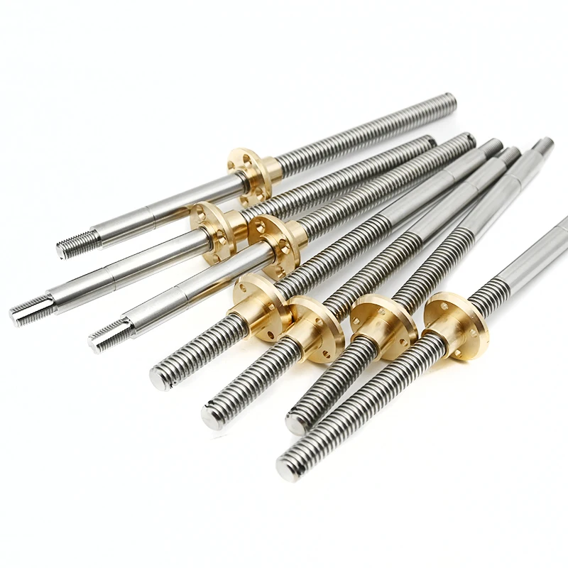 4 запуска Tr8 * 8 левая и правая резьба 8 мм диаметр трапециевидный свинцовый винт с латунной гайкой