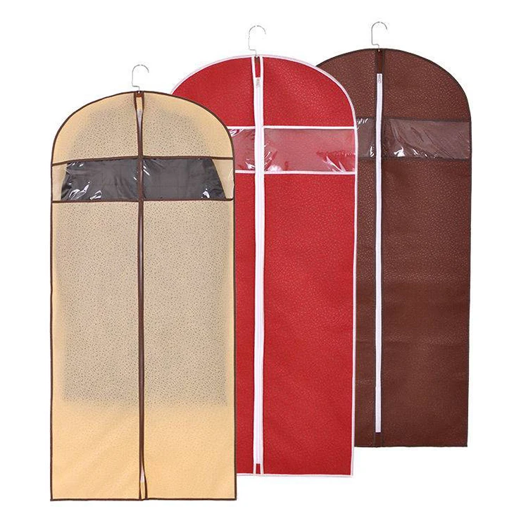 Customised Logo Premium Foldable Travel Zipper Hair Packaging Wig Long Bulk Carry On Eco Non Woven Suit Garment Bag
