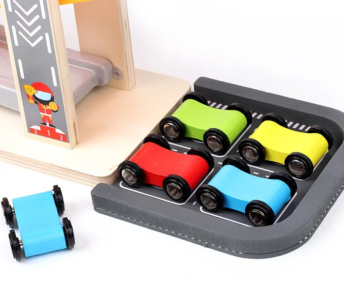 Лидер продаж Заводские Деревянные 7 уровней игрушечные машины для слежения за горами Монтессори развивающие подарки парковки игрушки детей