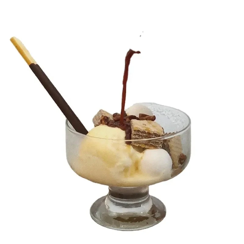ins goblet ice cream clear glass yogurt dessert strawberry buffy glasses cup for ice cream