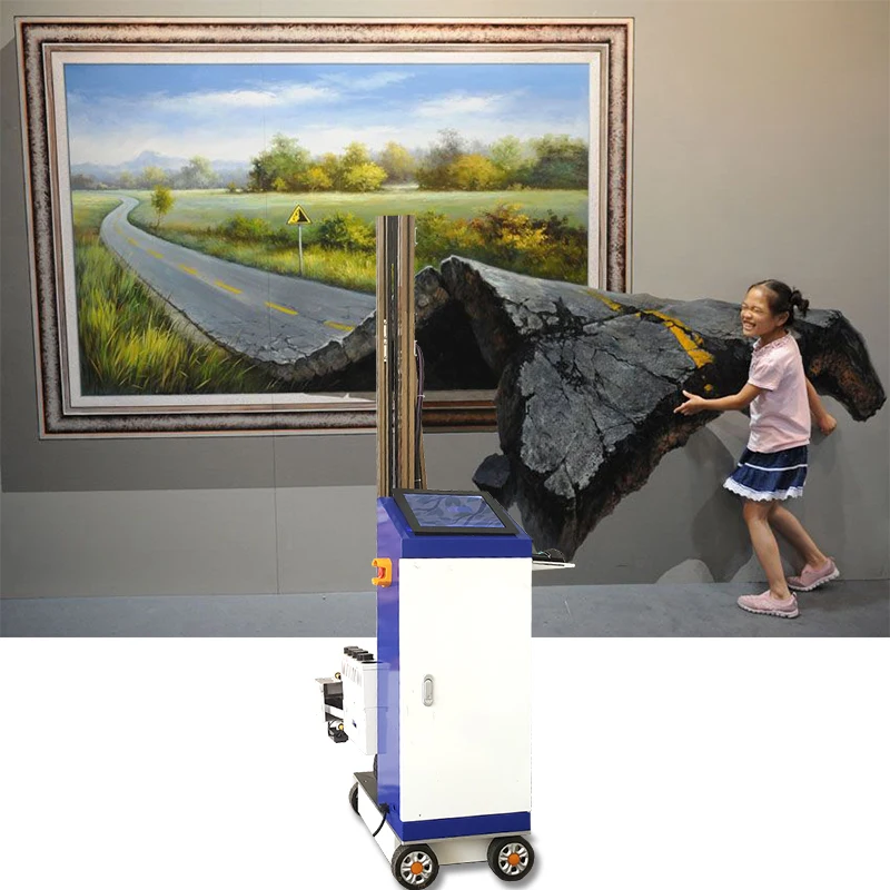 Cost-effective 3D outdoor indoor wall printer high accury printhead vertical printer for big background wall