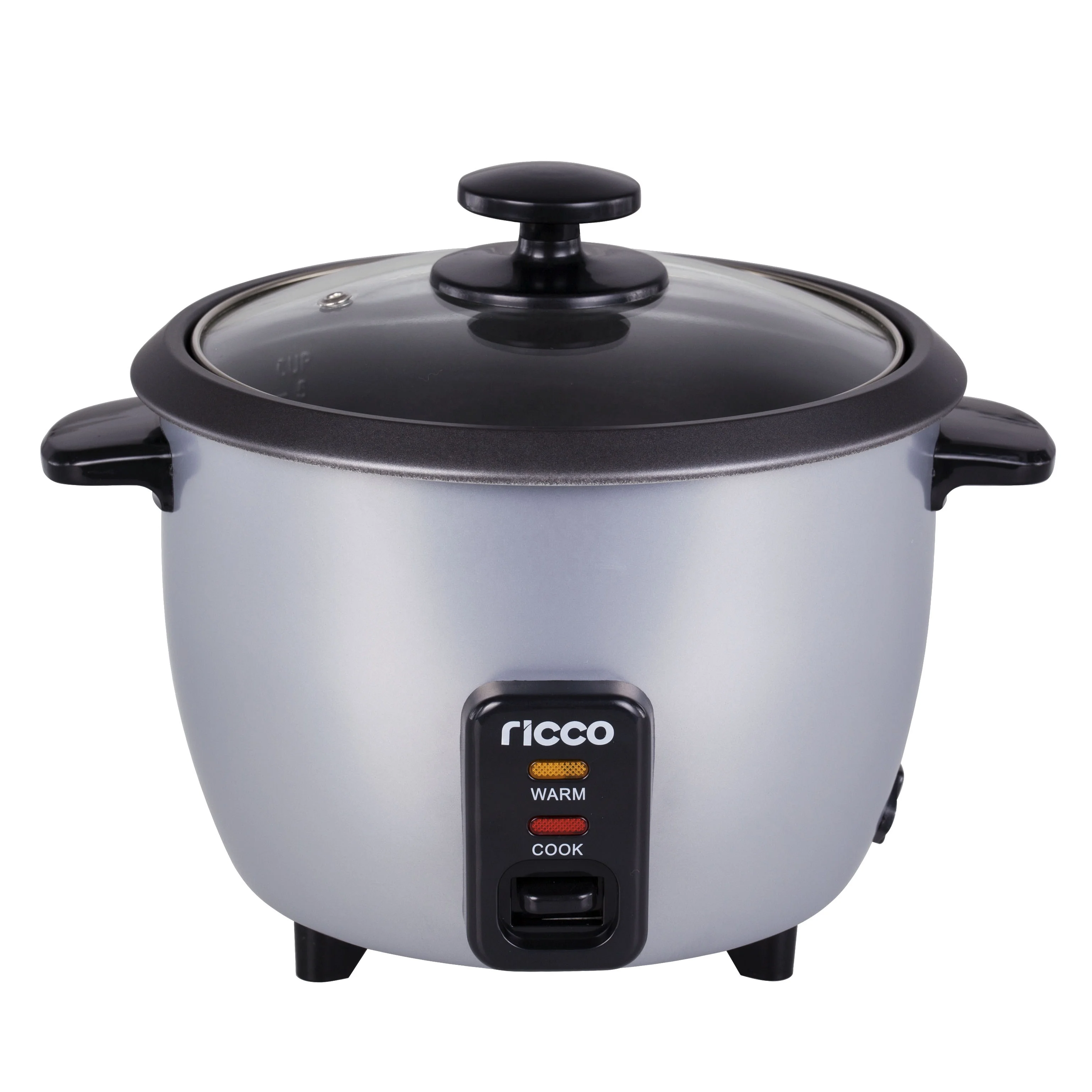 Electric Rice Cooker with Non Stick Inner Pot makes Soups, Stews, Porridge, Grains and Cereals, 3-CUP, 0.6L