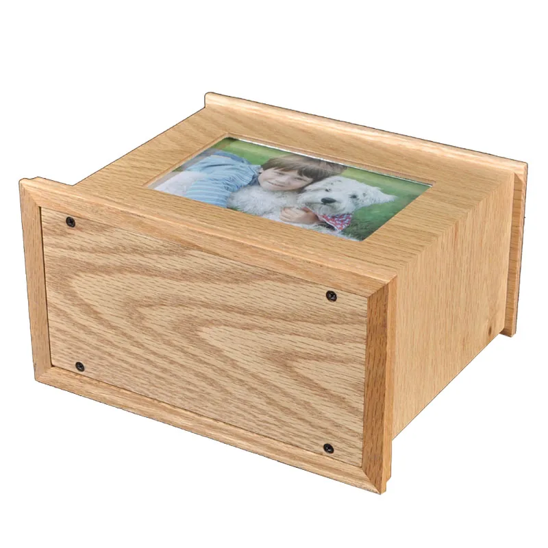  Hot Sale Best Quality Dogsupplies Funeral Supply Black Dogpet Cremation Wooden Pet