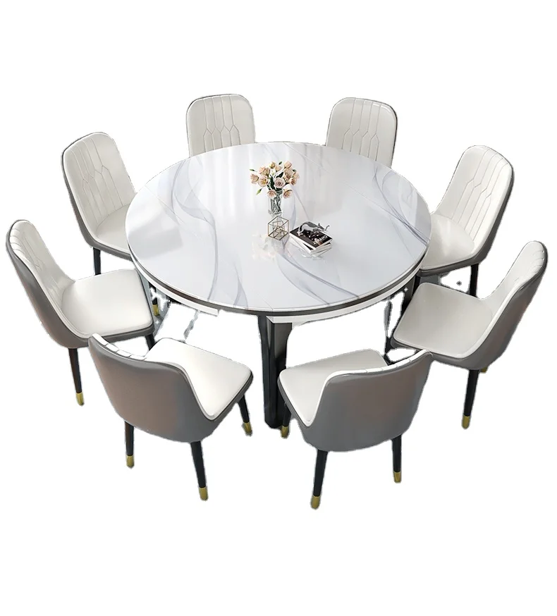 Обеденный стол для маленькой квартиры, складной прямоугольный современный простой круглый обеденный стол из массива дерева