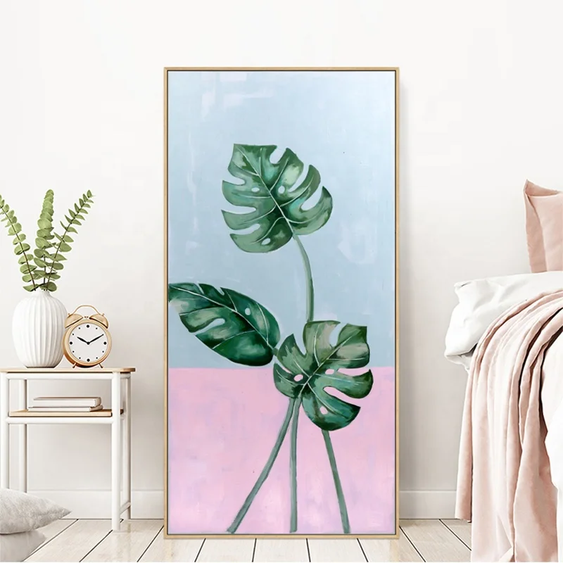 Northern Europe Style Banana Leaf Art 100% Hand Painted Oil Painting on Canvas Wall Decorative Paintings