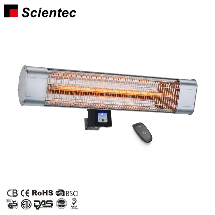 Hot Sell IP65 Approved 1800W Carbon Fibre Heater Wall Mounting Patio Heater
