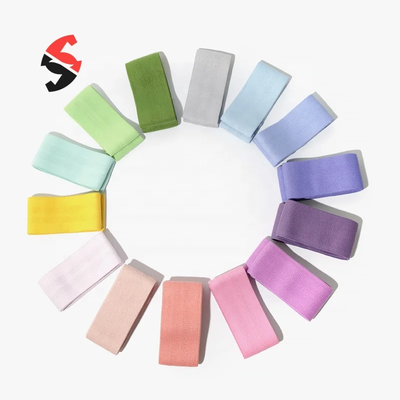 Hot Selling Custom Logo Fabric Booty Hip Resistance Band Set