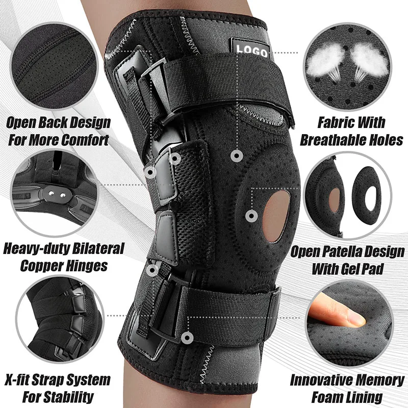 Wholesale Custom Good quality neoprene waterproof adjustable knee support Sports knee protector