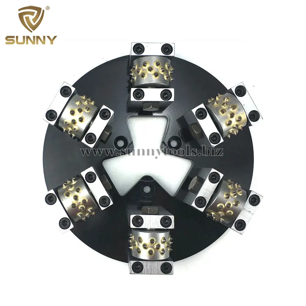 Diamond Bush Hammer Plate For Easy Change Floor Grinding Machine