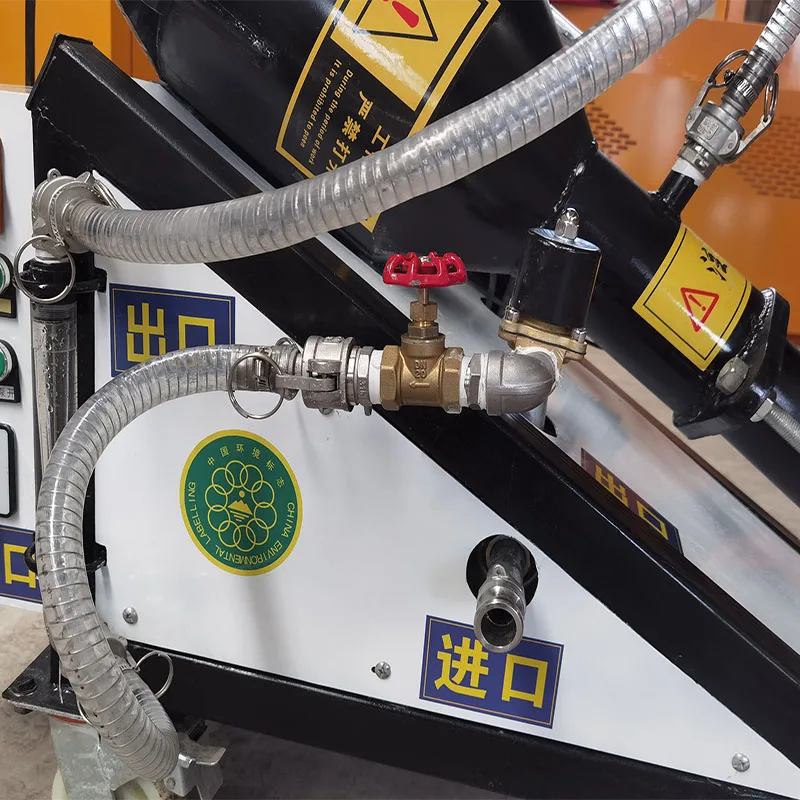 Automatic high efficiency 3hp diesel engine electrical machinery high pressure cement sand mortar spraying machine with mixer