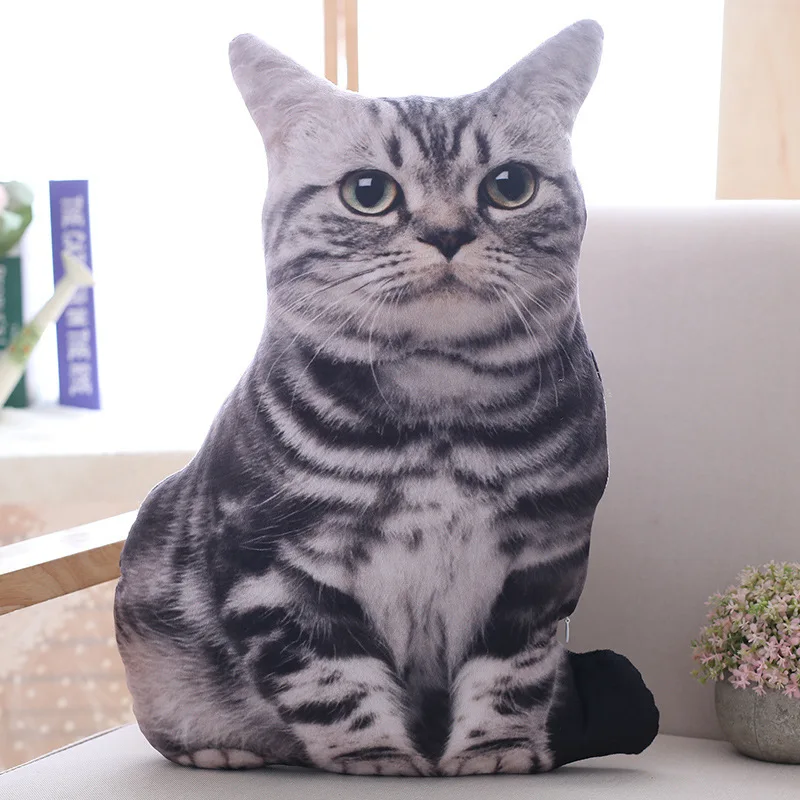 Custom Plush Doll Animal Cat Body Pillow Toys Soft Realistic Cat Stuffed Animals Pillows Plush Toy