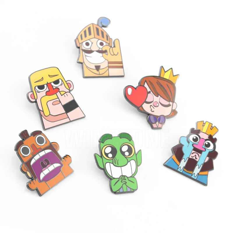 Custom Metal Anime Cartoon Hard Enamel Lapel Pins for Mobile Game from Audit Factory