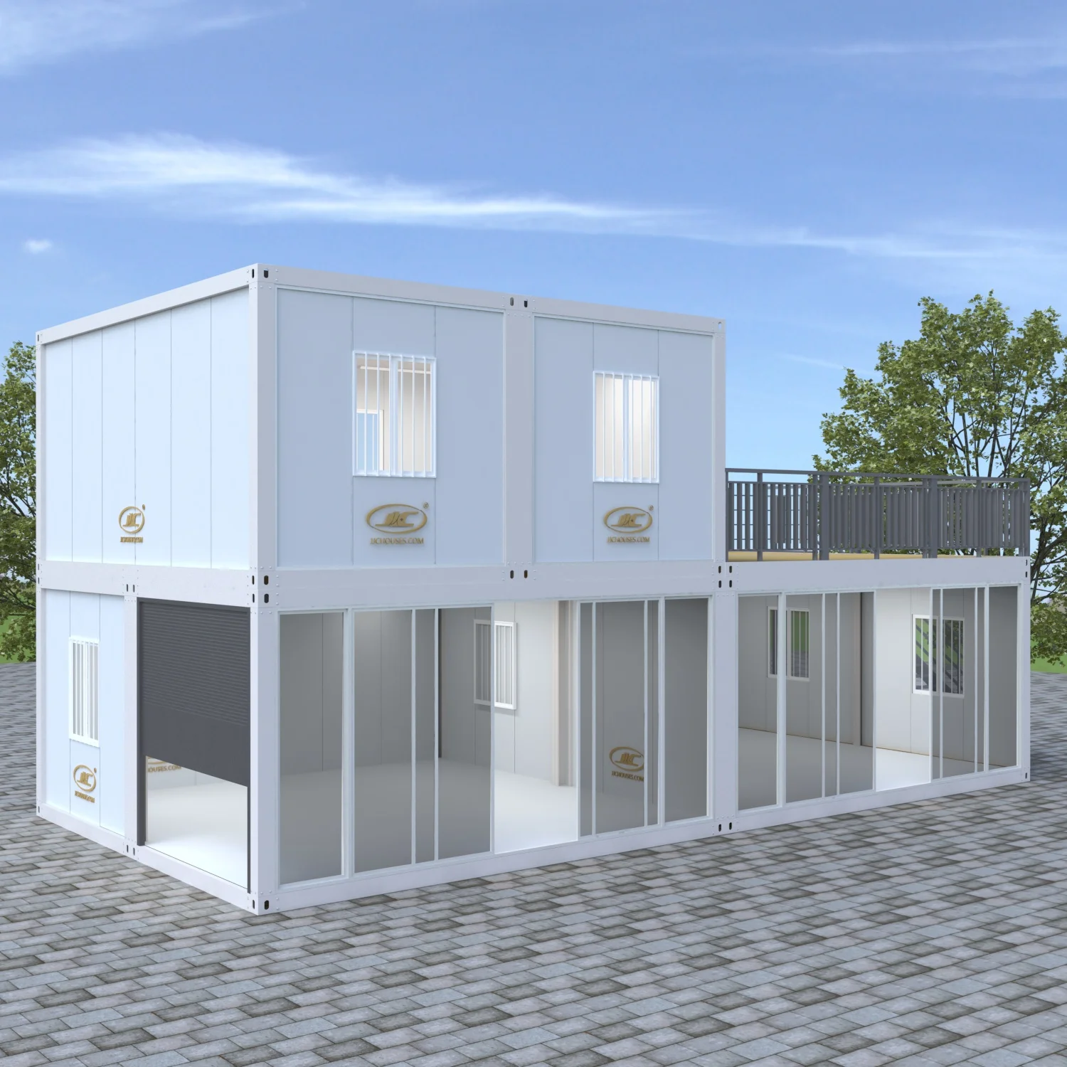Cost price 20ft 40ft multi story winterized portable prefab house 3d design tiny home house container fully furnished