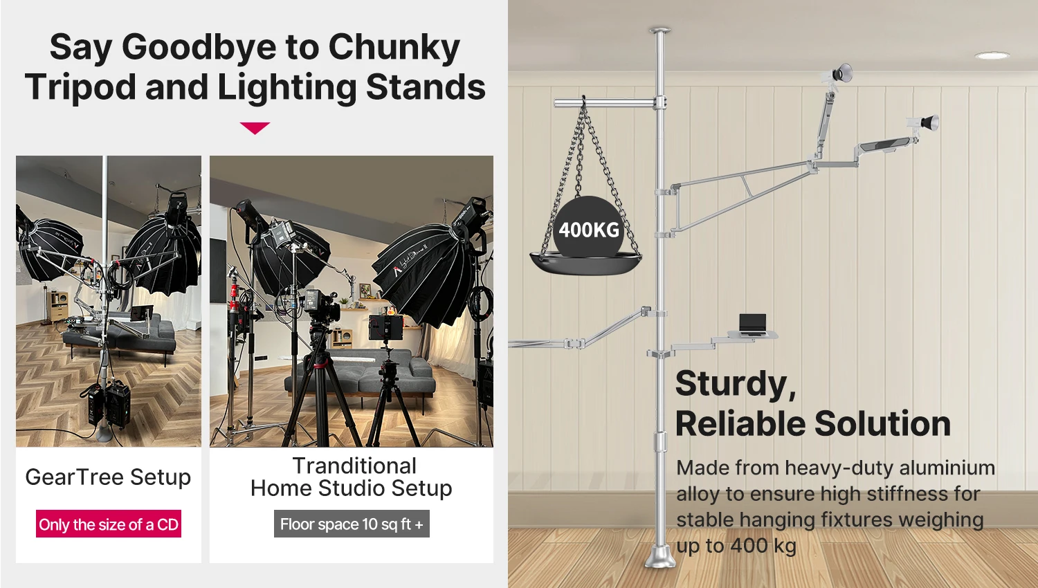 Folding Tablet Mobile Phone Cantilever Holder Desktop studio equipment Bracket Long Arms Clamp Stand