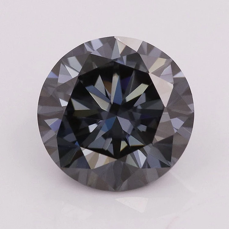 MEDBOO Jewelry Wholesale Dark Grey Color Round Cut Jewellery gray Moissanite Diamonds Loose Stones For Jewelry Making