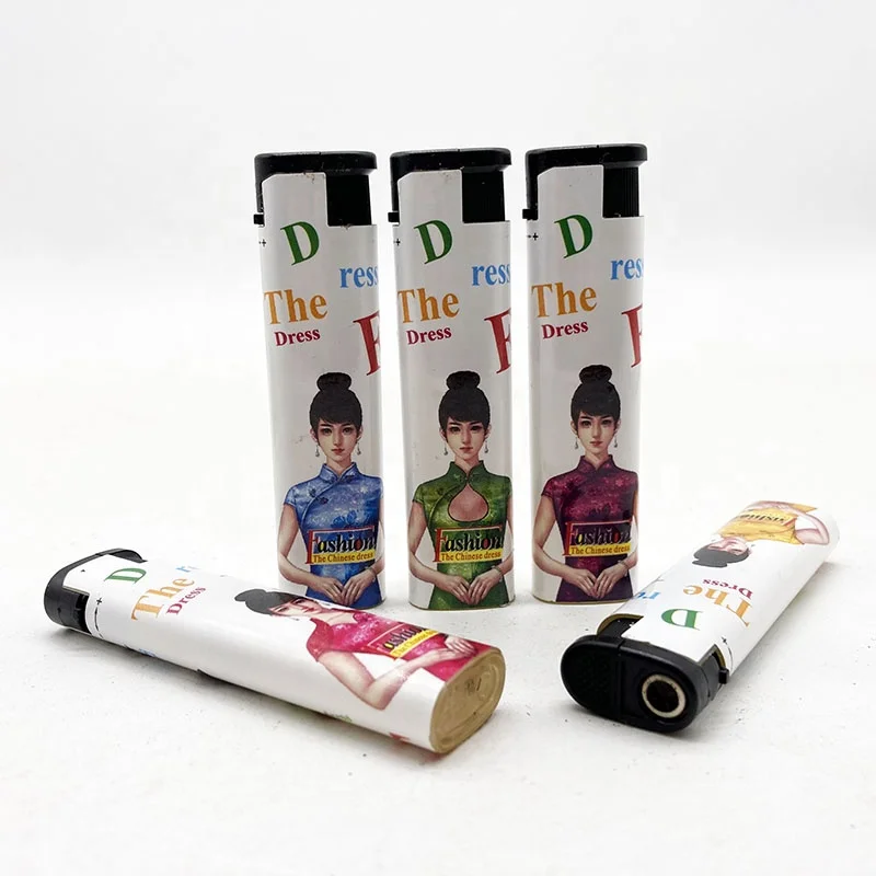 Cheapest Black Slim Wrapper Cigarette Lighter Windproof Popular in Indian Nepal