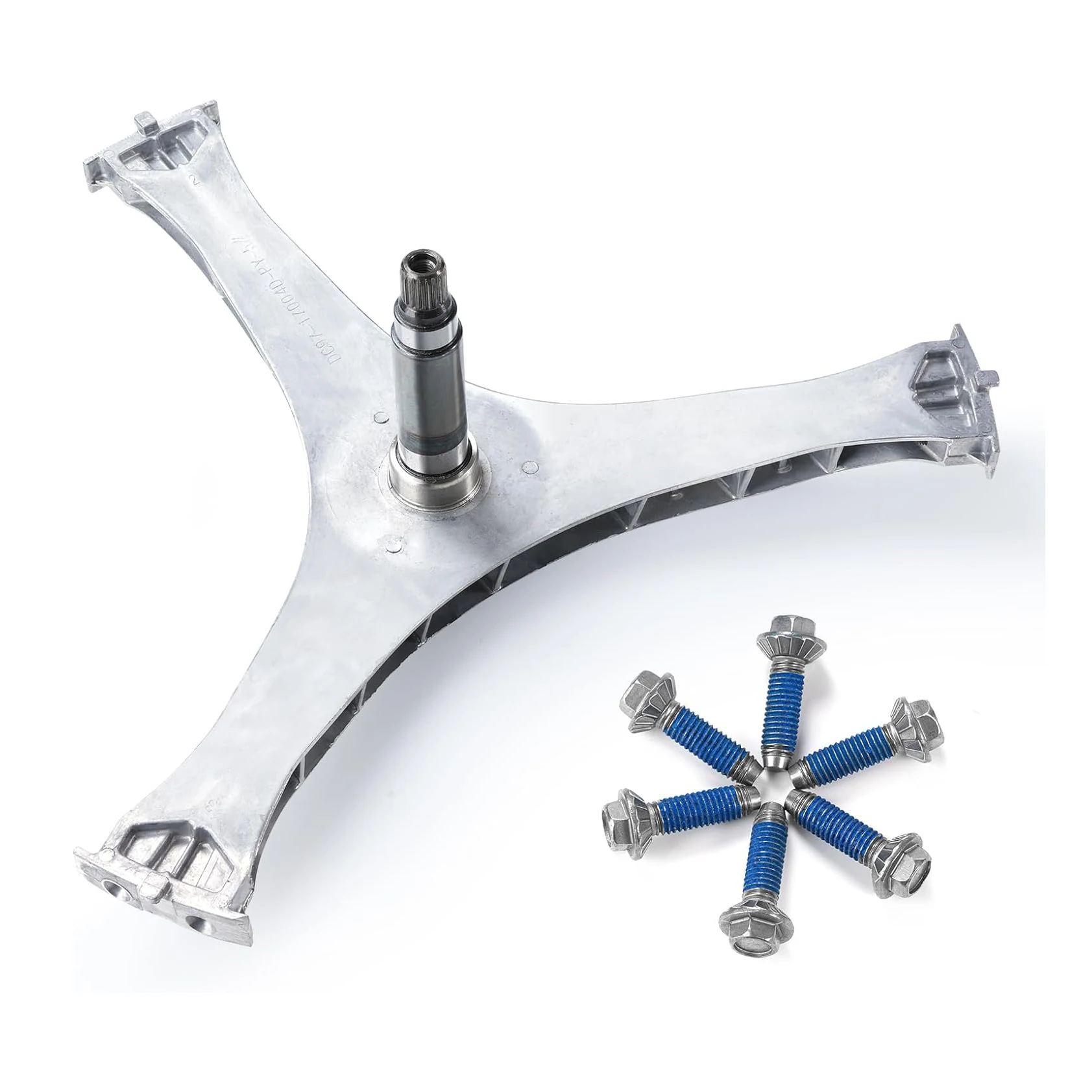 DC97-17004B Washer Flange Shaft Assembly with DC60-40137A Spider Hex Bolt (6 Pack) Compatible with Samsung Washing Machine