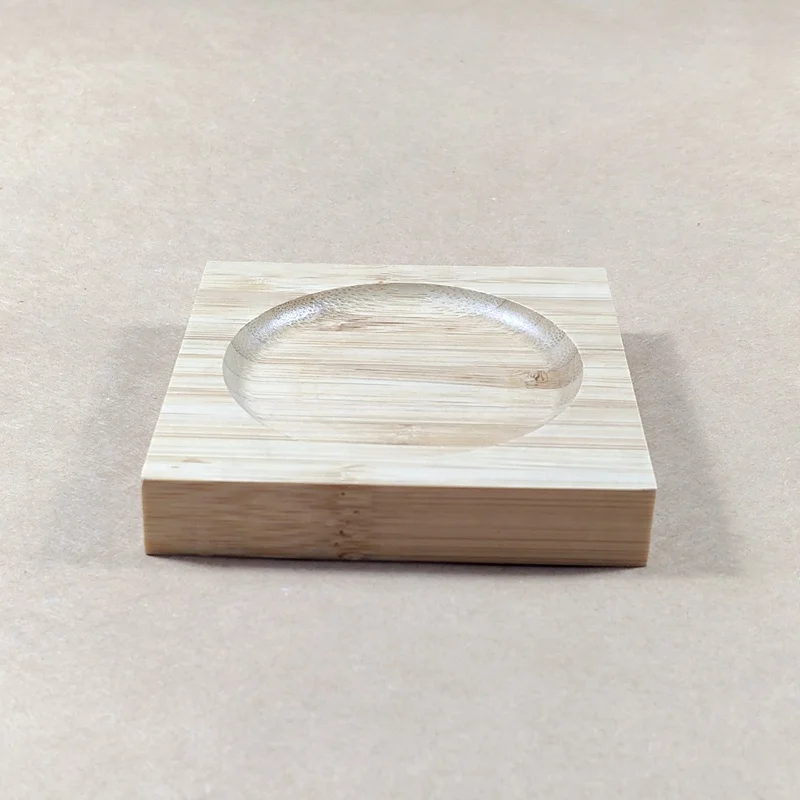 Factory Supply High Class 1Pcs Bamboo Serving Glass Cup Tray/Elegant Cup Bamboo Tray/Bamboo Wood Tray for Glass Tea Cup for Home