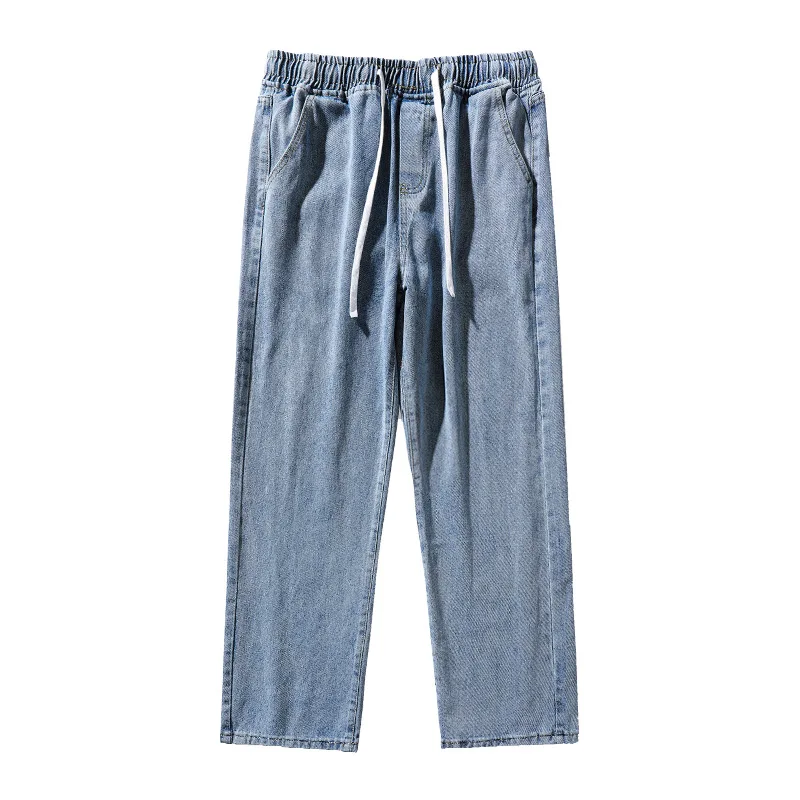 Custom Summer New Design Men Flared Patchwork Loose Hip Hop Denim Pants Washed Jeans for mens