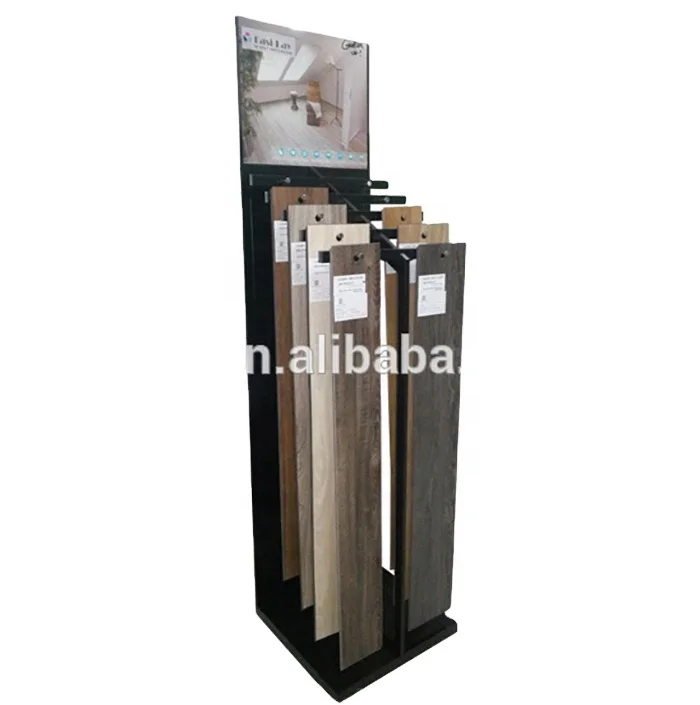 Custom Floor Standing Pos Metal Ceramics Tiles Display Racks Stand Tile Showroom Display Marble Granite Display