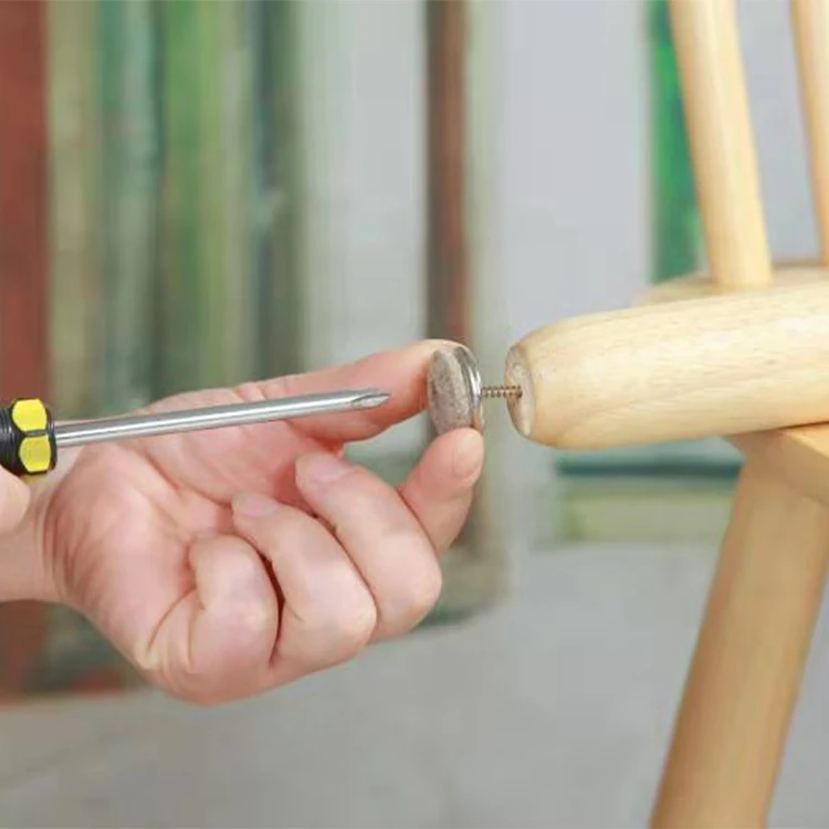 Durable Easy to Install Screw in Chair Glides Nail on Felt Glide Reduces Friction Noise While Moving Furniture
