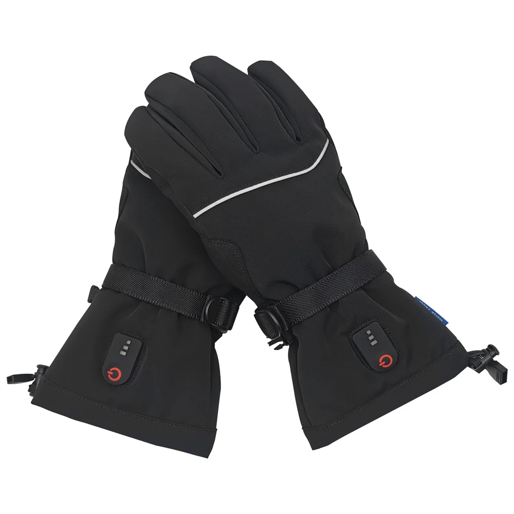 Snowboarding snow gloves waterproof rechargeable battery skate glove, electric ski winter gloves with touch screen