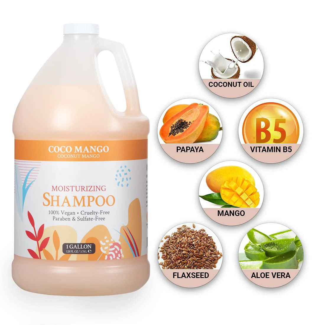 Wholesale At Low Prices One gallon Coconut Mango Moisturizing Shampoo