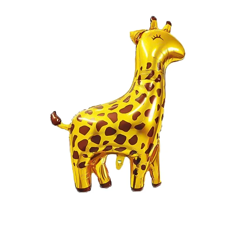 New style cartoon animal shape foil balloon giraffe dachshund dog leopard tiger zoo balloons for birthday party decoration