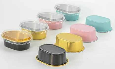 Thickened Disposable Round Foil Cake Baking Aluminum Tray with Lids Customized Shape Foil Box Aluminum Foil Container for Cakes